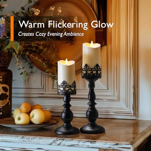 Homemory 6"x3" Outdoor Waterproof Flameless Candles, LED Candles, Battery Operated Candles with Remote and Timers, Electri...