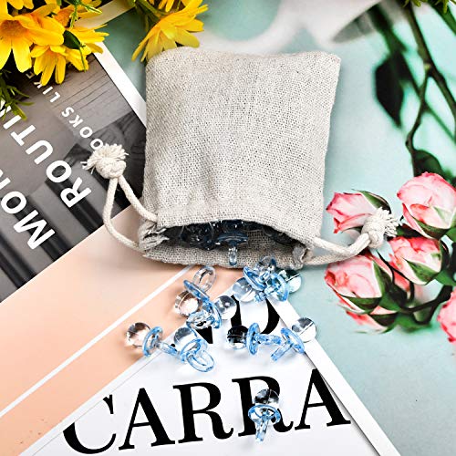 calary 50pcs Double Canvas Drawstring Bag Cotton Pouch Gift Sachet Bags Muslin Reusable Tea Bag 2.75x4 Inch