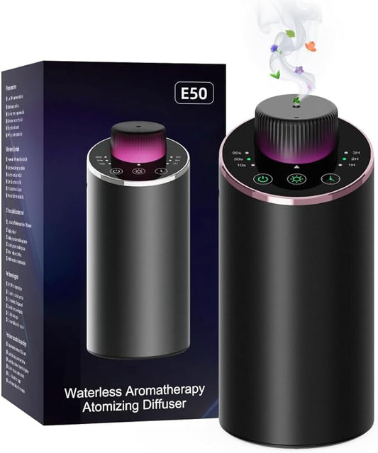 Waterless Essential Oil Diffuser Aromatherapy Scent Diffusers for Home Large Room, Bedroom, Car, Office, Desk, Battery Ope...
