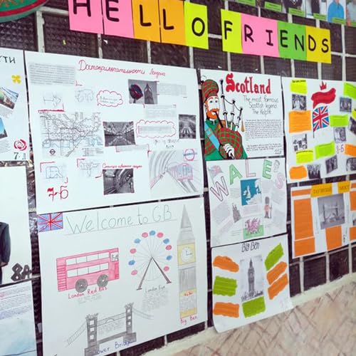 pmybupo 50PCS White Poster Board 22"X28",Value Poster Board for School Craft Project Presentation Drawing Graphic Display,...