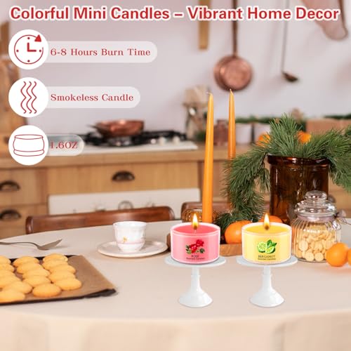 20 Pack Scented Candles, 1.6oz Mini Jar Holiday Gift Set with 10 Fragrances & Colors, Natural Soy Wax Aromatherapy Candles...