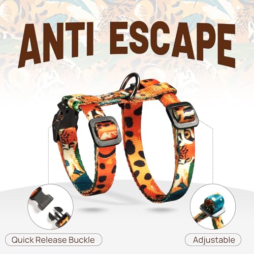 Cat Harness and Leash Set - Escape Proof Adjustable Cat Harness, Comfortable Soft Lightweight, Use Safe & Easy, Walking Tr...