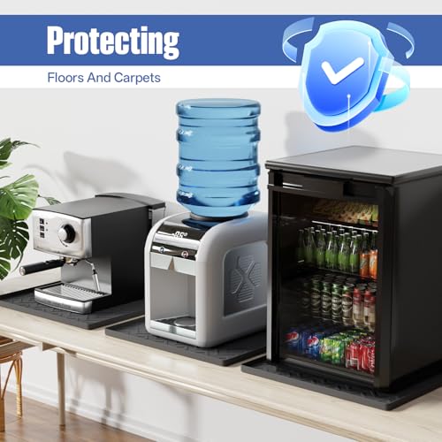 Water Cooler Mat – 19.7" x 19.7" Silicone Water Dispenser Mat for Floor & Countertop, Spill-Proof & Waterproof Tray for Co...