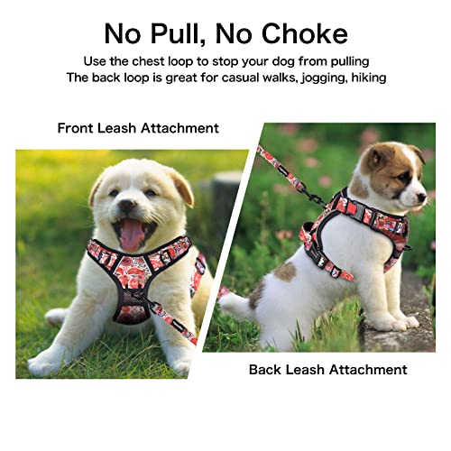 Petmolico No Pull Dog Harness Set with Leash Attachment Easy Control Handle Reflective Harness Vest Small Breed, Puppy Ves...