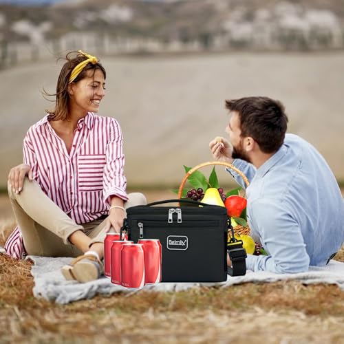 BEIMILY Lunch Box for Men/Women, Small Insulated Lunch Bag, Leak-Proof Soft Cooler Tote Bag, Reusable LunchBox for Work, T...