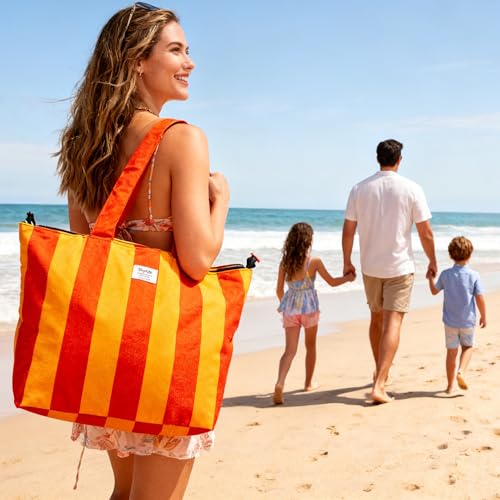 Bagelite Beach Bags Waterproof Sandproof, XL Large Pool Tote Bag for Women