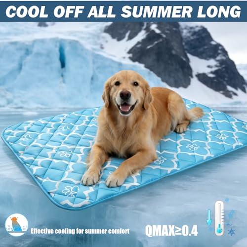 EXPAWLORER Dog Cooling Mat-28.3''*47.2'' Upgraded Extra Large Cooling Pad for Dog Dogs Cats Pets in Summer Keep Cool,Washa...