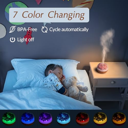 Aromatherapy Essential Oil Diffuser, 300ml Air Diffuser Humidifier with 7 LED Colors, Timer & Auto-Off for Home Bedroom Of...