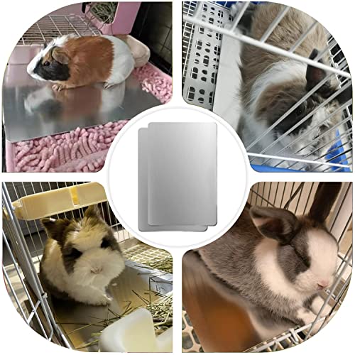 PeSandy Rabbit Cooling Pad, 2PCS Hamster Cooling Pad Pet Cooling Mat for Rabbit Bunny Hamster Guinea Pig & Other Small Pet...