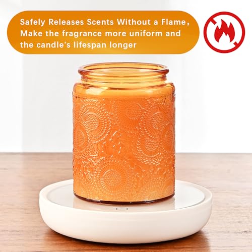 ASAWASA Smart Candle Warmer for Large Jar, Coffee Mug Warmers, with Gravity Switch Auto Shut-On/Off, Safely and evenly Rel...