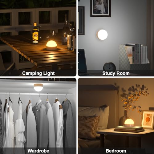 Kintion Night Light, Dimmable 8 Color Portable LED Night Light, 1800mAh Rechargeable Nursery Light Lamp, Soft Eye Caring W...