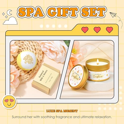 Gift Baskets for Women Unique Birthday Gifts for Women self care cheer up gifts set pick me up gift box for Woman teen gir...