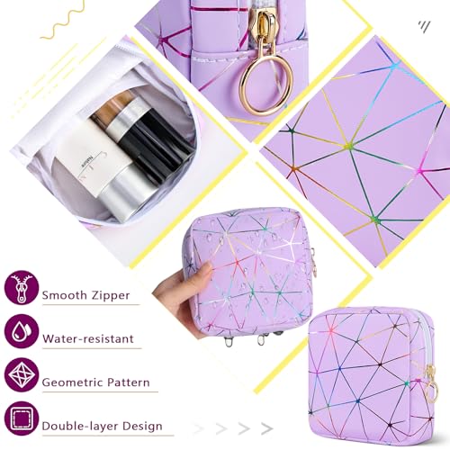 Likesing Period Bag for Tampon, Leather Sanitary Napkin Storage Bag for Girls Womens, Portable Sanitary Napkin Period Pad ...