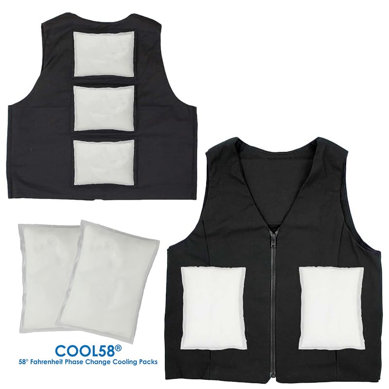 Polar Products Fashion Cooling Vest for Men and Women with Kool Max Packs or Cool58 Phase Change Cooling Packs