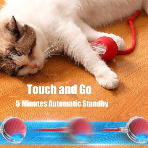 2 Packs Interactive Cat Toy,Electric DogBall Toy,Cat Toys For Indoor Cats,Chewie Viral Dog Ball,Adjustable Sports Rolling ...