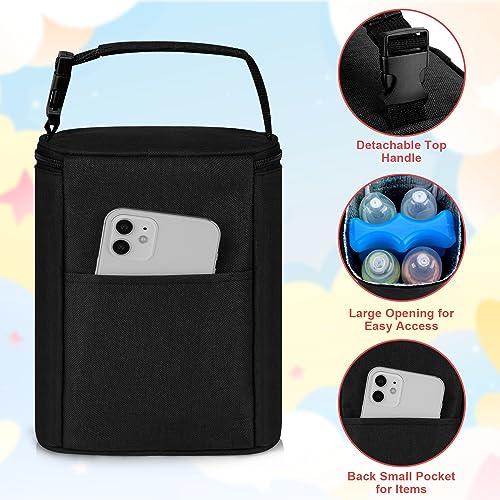Accmor Breastmilk Cooler Bag with Ice Pack, Baby Bottle Cooler Bags, Insulated Bottle Cooler Tote Bags On The Go, Fits 4 L...