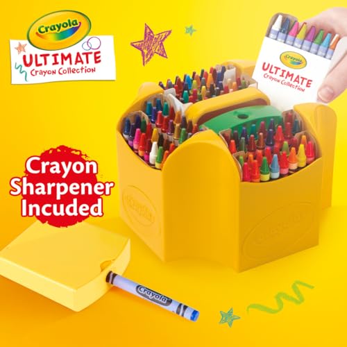 Crayola Ultimate Crayon Box Collection (152ct), Bulk Kids Crayon Caddy, Classic & Glitter Colors, Coloring Book Supplies, ...