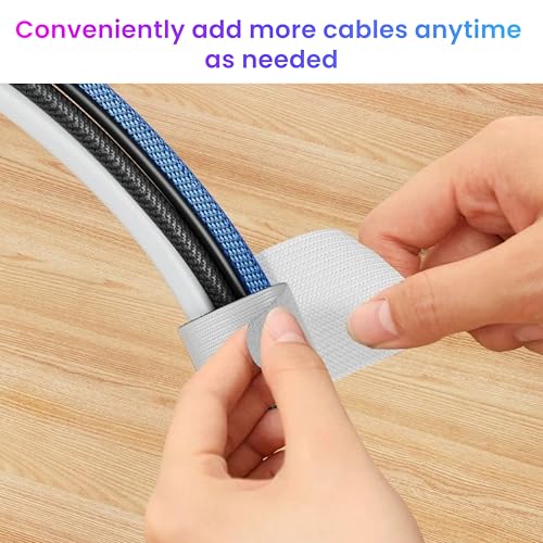 LX IntMfr. Hook and Loop Cable Ties, Self Adhesive Hook and Loop Cable Straps, Sticky-back Cord Organizer, Cable Clip, Hou...