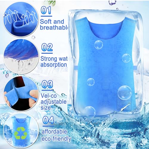 Evaporative Cooling Vest for Men Women - Ice Cool Vest Water Activated PVA Body cooler clothing for Hot Weather