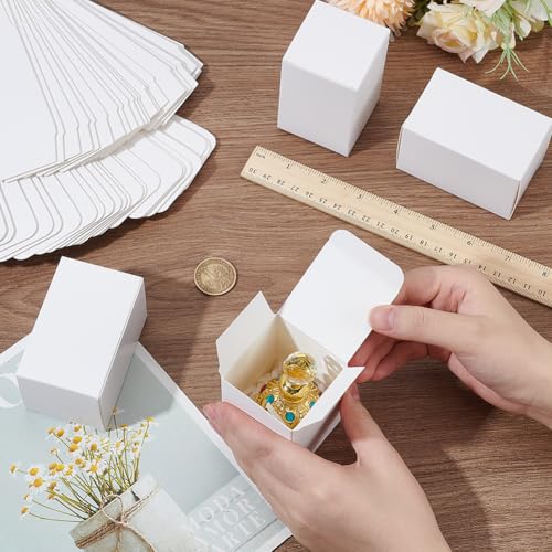 PH PandaHall 30pcs 2x2x3 inch Paper Essential Oil Packing Box, Small Packing Boxes Kraft Paperboard Gift Box Packaging Cas...