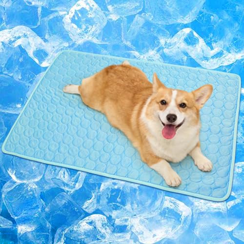 XinChangShangMao Dog Cooling Mat, Q-Max>0.4 Pet Dog Self Cool Pad, Ice Silk Washable Summer Cooled Mat for Dogs Cats, Kenn...