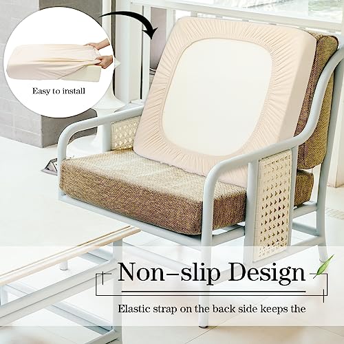 Newwiee 12 Pcs Stretch Cushion Covers Replacement Waterproof Sofa Couch Cushion Covers Washable Individual Couch Slipcover...