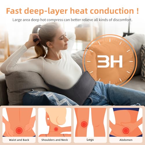Heating Pad for Back Pain Relief – Extra-Large 15.7" x 50" Heating Pad, 6 Temperature Settings, 4 Timer Modes, Machine Was...
