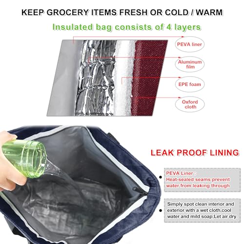 BeeGreen Cooler Bag Soft Insulated Tote for Beach Travel Grocery Shopping Lunch Portable Large Ice Coolers with Handle Har...