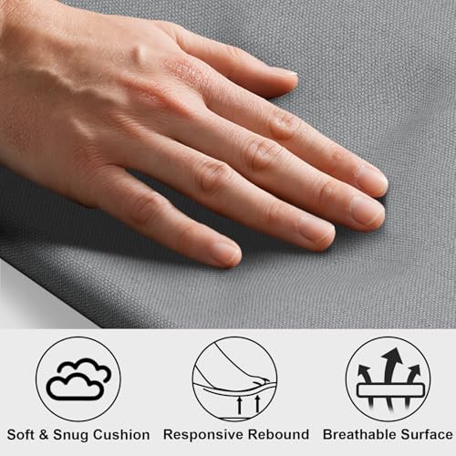 Elevated Raised Outdoor Dog Bed - Cooling Lifted Outside Dogs Bed with Cushion Mat Dog Hammock Bed with Stainless Steel Fr...