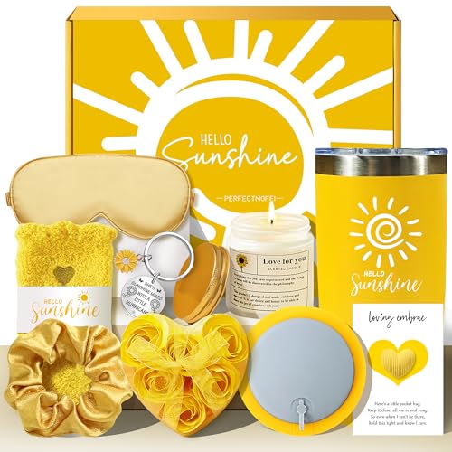 Birthday Gifts for Women Self Care Get Well Gifts Baskets Spa Care Package, Inspirational Sunflower Thinking of You Thank ...