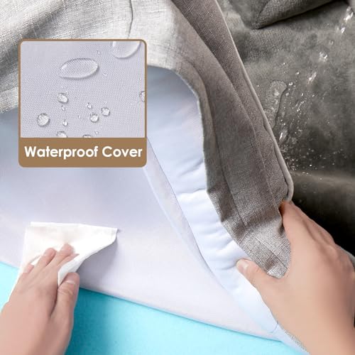 EHEYCIGA Orthopedic Dog Beds for Extra Large Dogs 44x32Inch, Waterproof Memory Foam XL Pet Bed with Sides, Non-Slip and Eg...