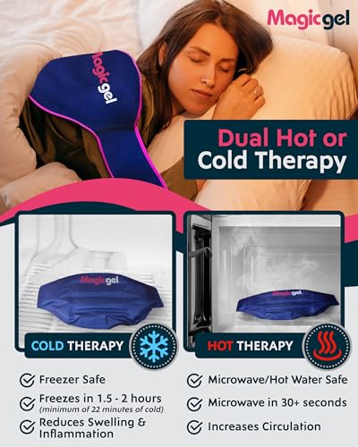 Magic Gel Ice Pack for Back Pain Relief | 2 Pack Reusable Lower Back Wrap for Hot or Cold Therapy | Relief for Lower Lumba...