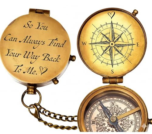 So You Can Always Find Your Way Back to Me/Personalized Compass/Anniversary giftfor him/her. Luxury Gift