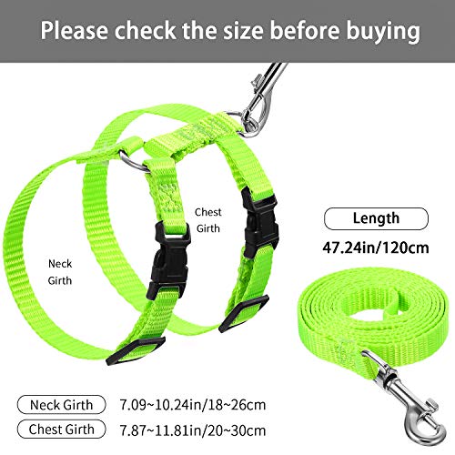 Outus 5 Pieces Adjustable Rabbit Harness and Leash Set Escape Proof Bunny Harness Vest for Pet Running Walk Jogging Bunny ...