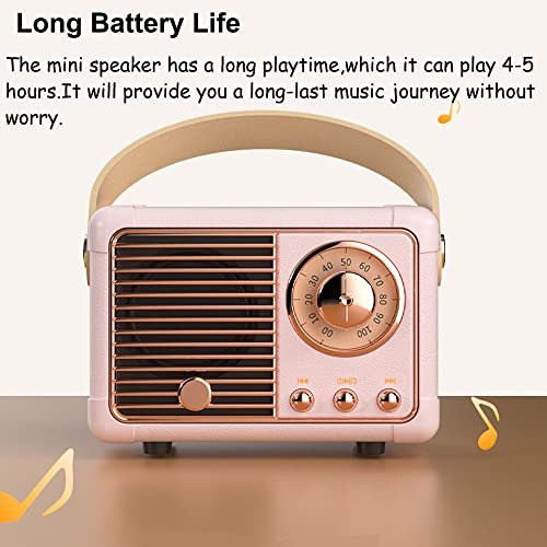 Baolira Retro Bluetooth Speaker, Portable Wireless Speaker with Crystal Clear Stereo Sound Rich Bass, Best Birthday Gifts ...