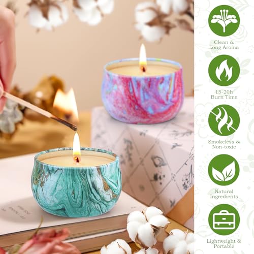 Scented Candles Gift Set, 9 Pack Candles for Home Scented Long Lasting Natural Soy Wax Aromatherapy Candle Set Birthday Gi...