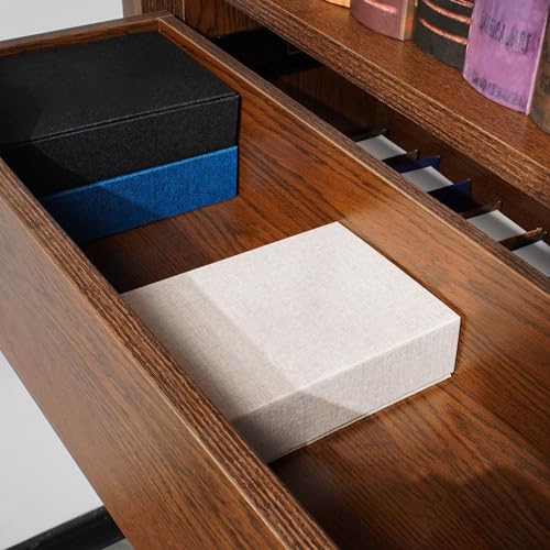 Hiwhy Photo Storage Box 4x6, Linen Photo Box, Memory Box Perfect to Store Your Photo, Pictures, Certificates, Scrapbooking...