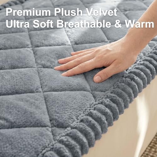 Smiry Fuzzy Couch Cover for Dogs, Non Slip Washable Pet Sofa Cover, Scratch Proof Hair Resistant Plush Sofa Slipcover, Pet...