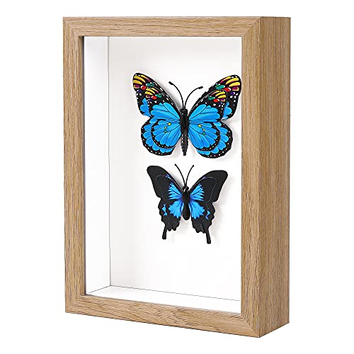 KAPIX Shadow Box 8x10 Picture Frame with HD Plexiglass Deep Wood Memory Box Display case for Collections,Ticket,Memorabili...