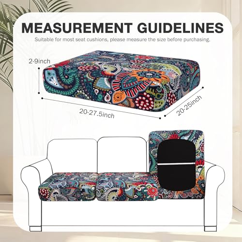 hyha 8Pcs Patio Cushion Covers, Stretch Outdoor Couch Cushion Covers Replacement, Washable Outdoor Chair/Sofa Slipcovers f...