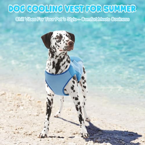 ROZKITCH Dog Cooling Vest, Evaporation Cooler Jacket with Adjustable Buckle for Outdoor Hunt Camp Training Reflective Desi...