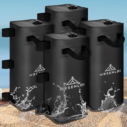 Mrsenloi Canopy Water Weights Bag Set of 4, 220 LBS Gazebos Tent Water Weights Set, 4 Leg Weights for Gazebo, Pop-Up Canop...