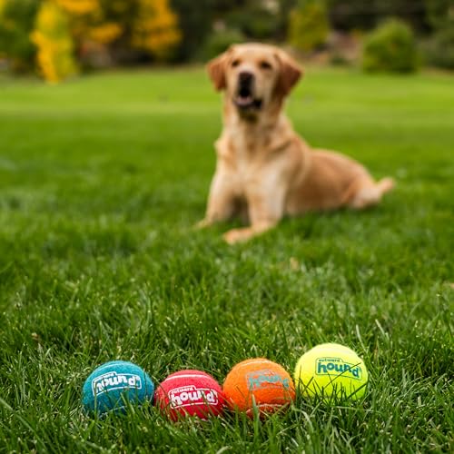 Outward Hound Squeaker Ballz – Squeaky Tennis Balls for Dogs Under 50 lbs, Interactive Dog Toy for Fetch & Training, Mediu...