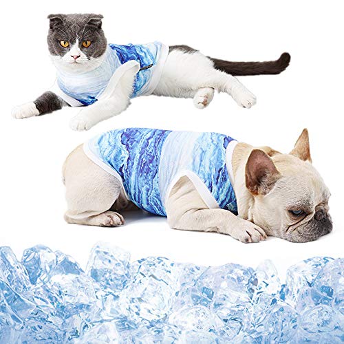 Dog Cooling Vest Shirts Breathable Cooling Jacket Anxiety Relief Sun Protection, Soft Dog Cool Coat for Small Medium Dogs ...