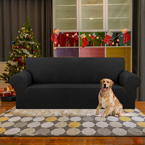 KEKUOU Stretch Sofa Cover Slipcover ，Couch Covers for 3 Cushion Couch Sofa pet Friendly (78"-94") Furniture Protector Sofa...