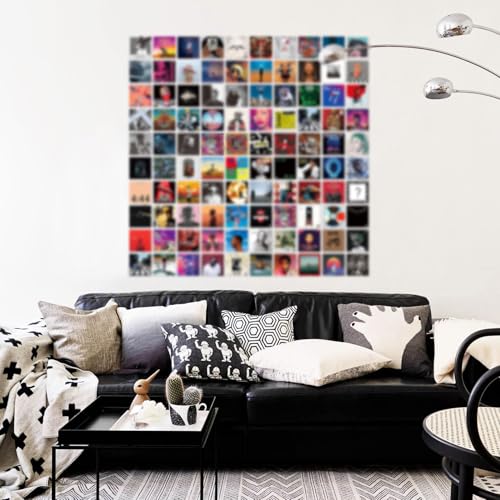A ART·ZONE 100 Pcs 5x5 Inch | Posters Wall Collage Kit for Room, Album Cover, Music, Rapper, Band, Wall Poster for Bedroom