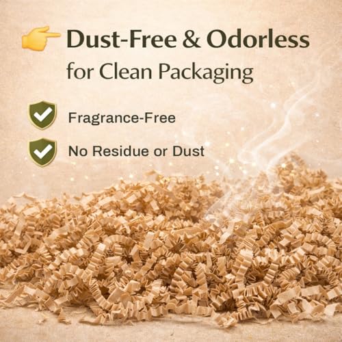 Sukh Brown Crinkle Paper Filler - Mother's Day Shredded Paper for Gift Baskets & Box, Crinkle Cut Paper Stuffing for Chris...