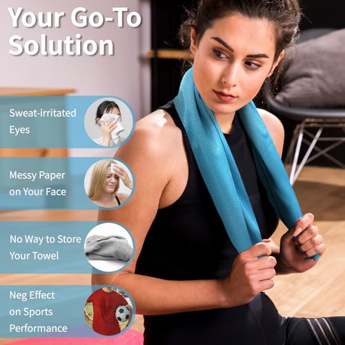 YESLIFE 4 Pack Cooling Towels 40"x12", Gym Towels for Men and Women, Soft Breathable Workout Towels for Yoga, Running, Spo...