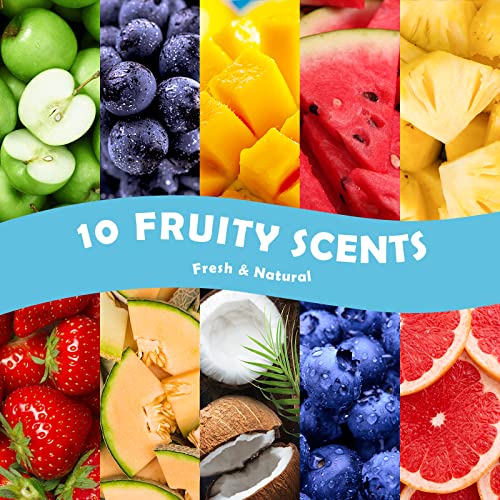 Fruity Fragrance Oil, Holamay Premium Fruit Essential Oils for Diffuser, Candle Soap Making Scents, 10x5ml, Coconut, Straw...