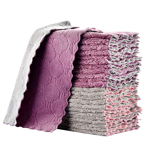 lSmall Reusable Cleaning Cloths, 6 x 10 inch, Super Absorbent Multipurpose Dish Cloths, for Furniture Rags, Kitchen Cloth...